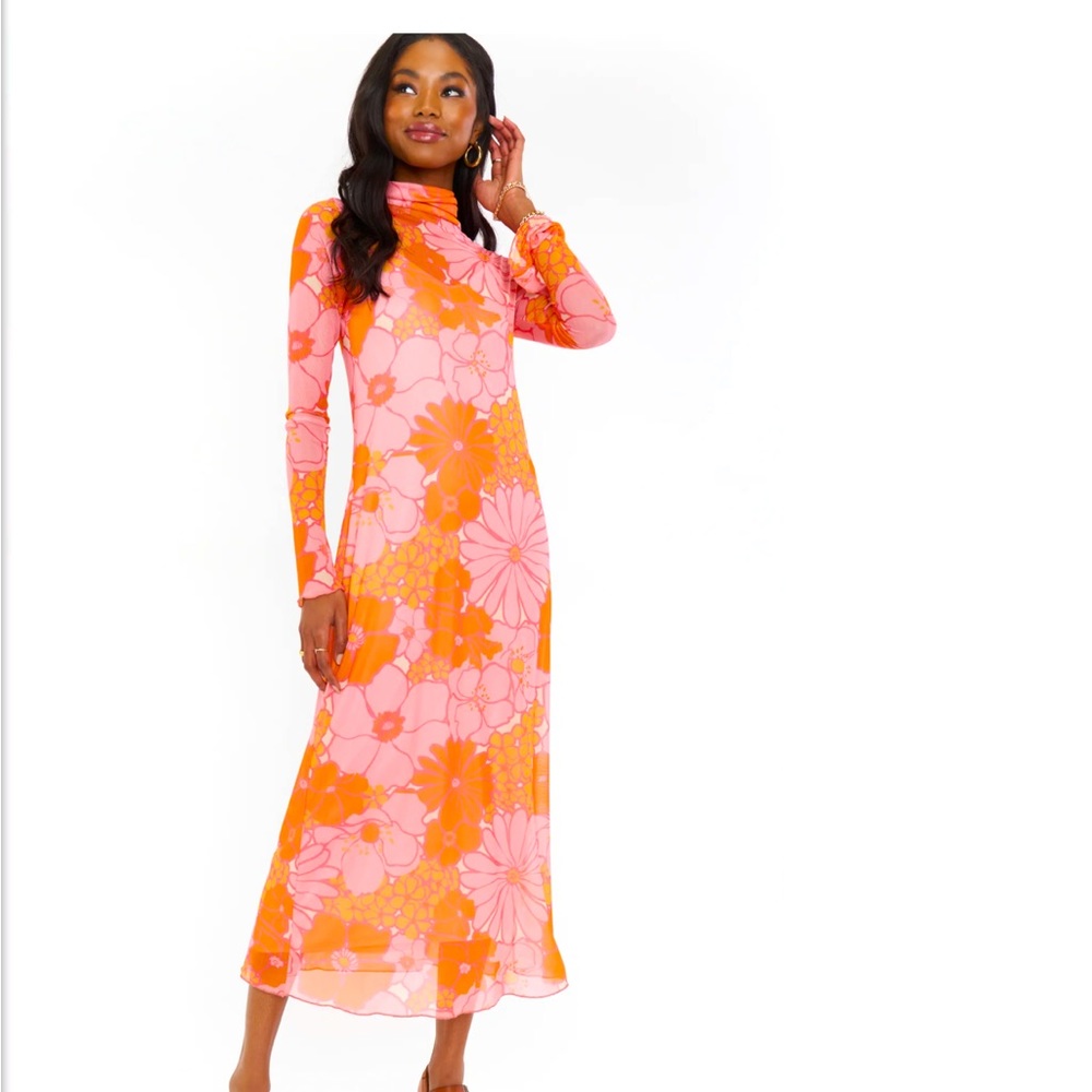 Show Me Your Mumu Daphne Turtleneck Midi Dress